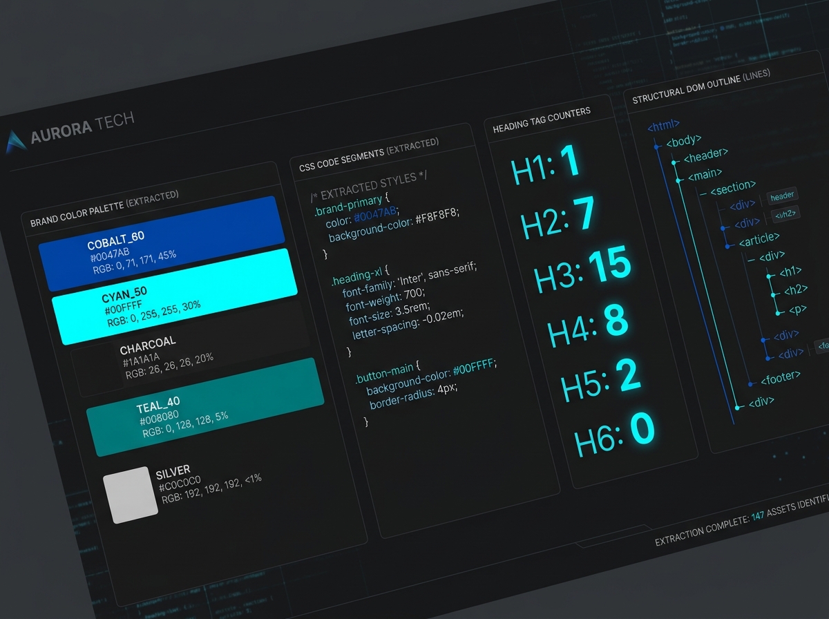 Computed Brand Color Palette extraction preview
